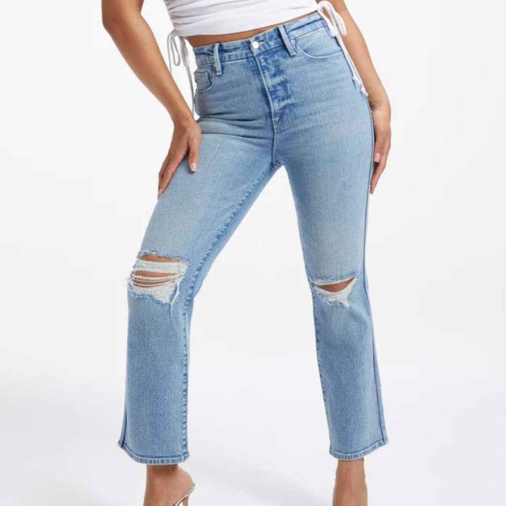 GOOD AMERICAN GOOD CURVE STRAIGHT JEANS